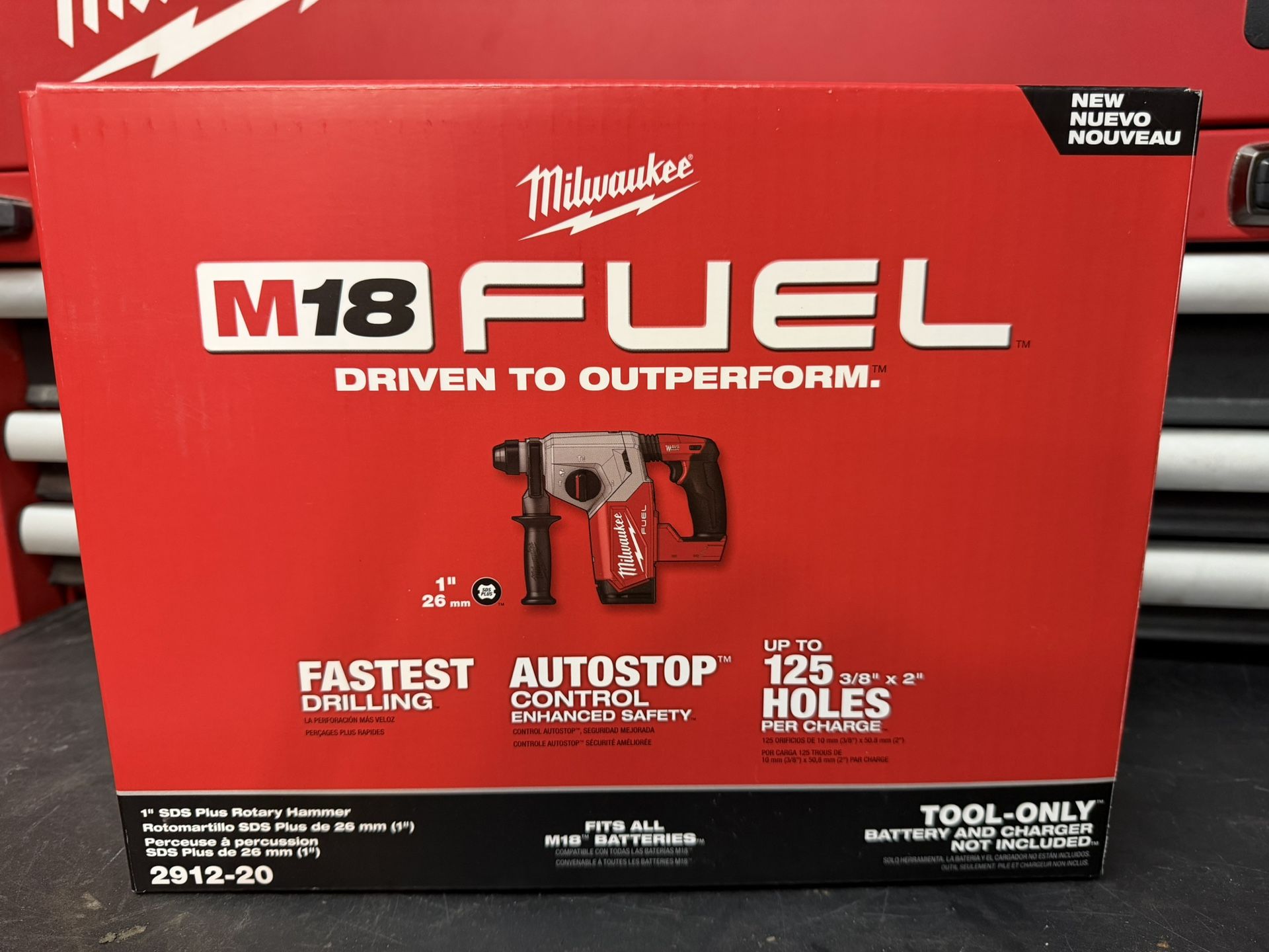MILWAUKEE M18 FUEL 18V Lithium-Ion Brushless Cordless 1 in. SDS-Plus Rotary Hammer (Tool-Only)