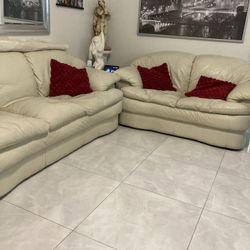 Leather Sofa & Loveseat
