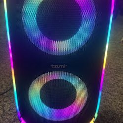 Bluetooth Speaker Colorful LED Lights by Tzumi.