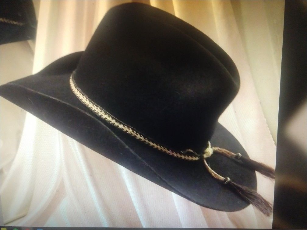 Brand New Black Cowboy Hat Horsehair Band