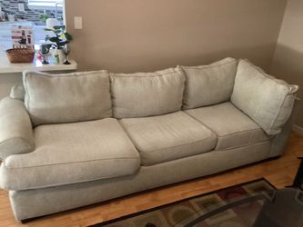3-Seat Fabric Sofa Beige