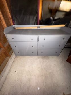 Gray 6-Drawer Double Dresser