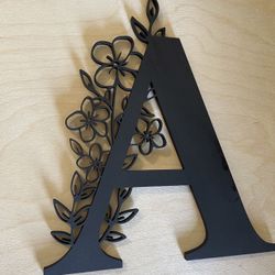 Floral Letter Monogram 12” tall 