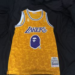 Bape X Mitchell Ness Lakers Jersey 