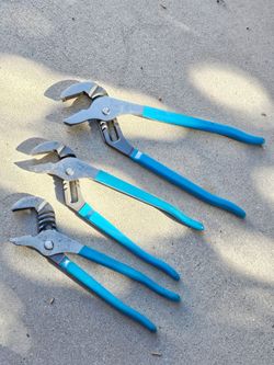 Lot of 3 Channellock Tongue & Groove Pliers - 420, 430, 440 - Made in USA