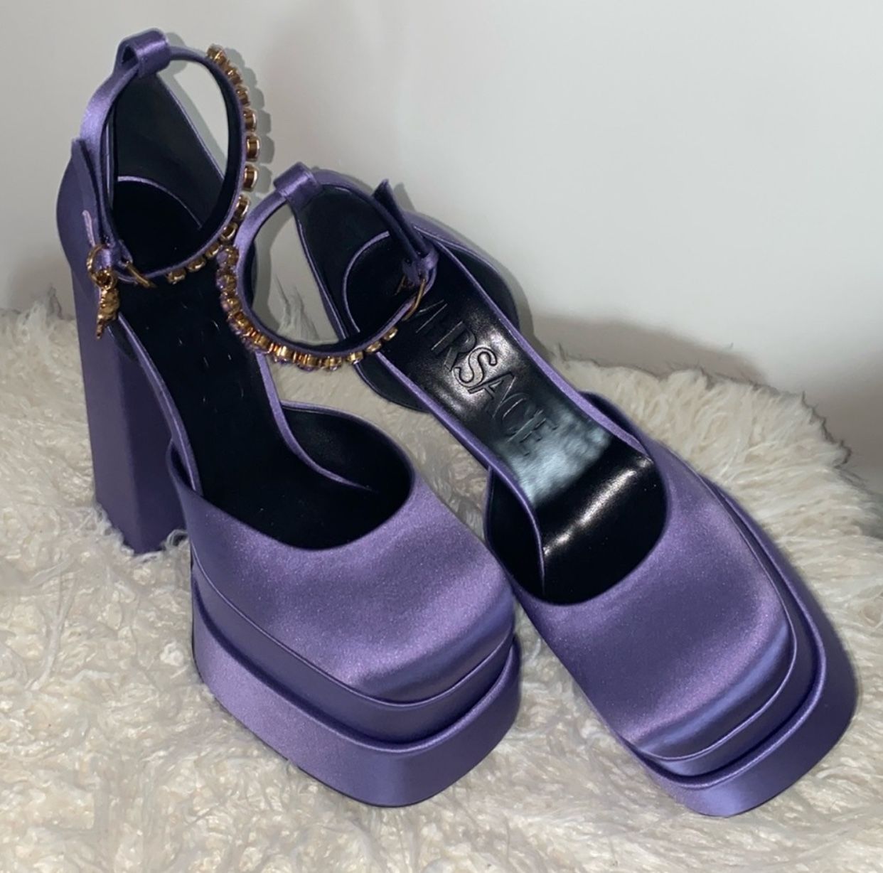 Authentic Purple Versace Platforms 