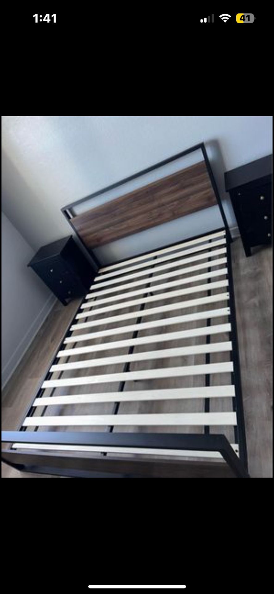 Full Size Bed Frame (with Nightstands)