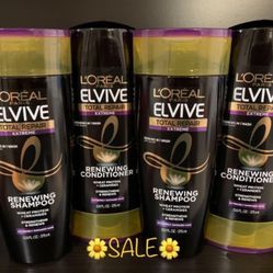 🛍SALE!!!!!!!! L’Oréal ELVIVE SHAMPOO & CONDITIONERS (PACK OF 4)