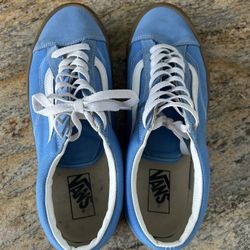 Blue OldSkool Vans w/ Gum Bottoms