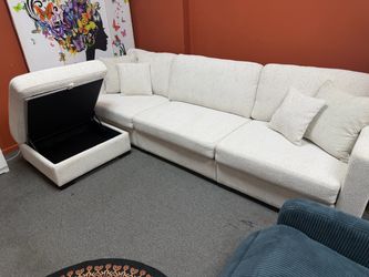 🔥 HUGE 118” SECTIONAL + STORAGE OTTOMAN! 🔥