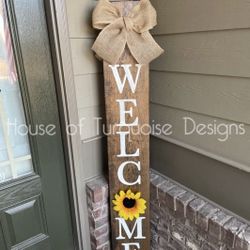 Double Sided Sunflower Sign 