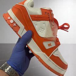 Louis Vuitton LV Trainer Sneakers – Orange/White