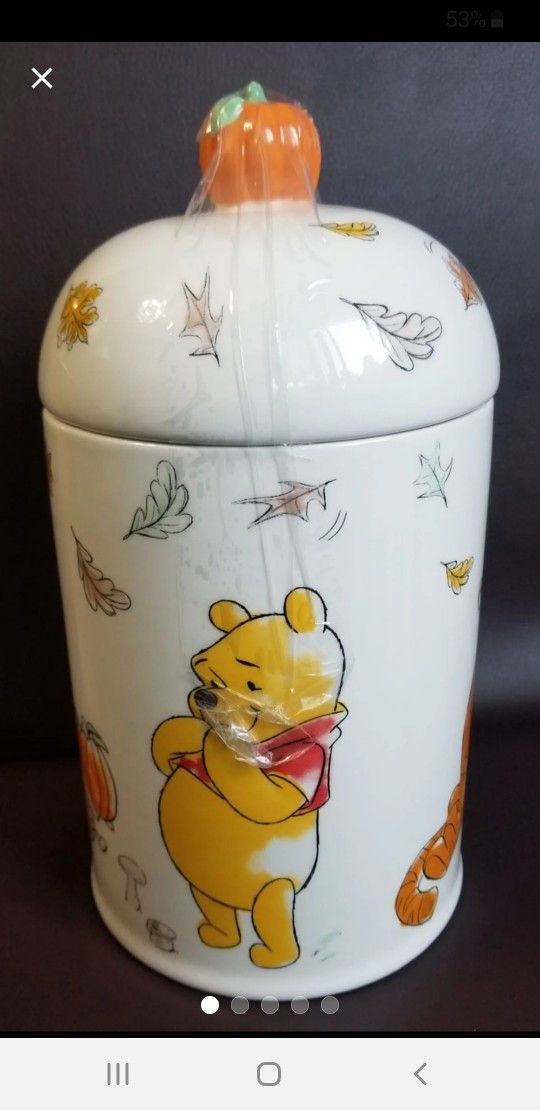 Disney Winnie The Pooh Fall Canister Jar