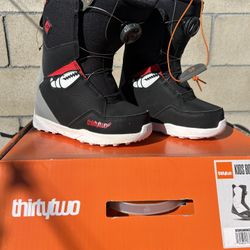 ThirtyTwo Youth Lashed Boa X Crab Grab Snowboard Boots