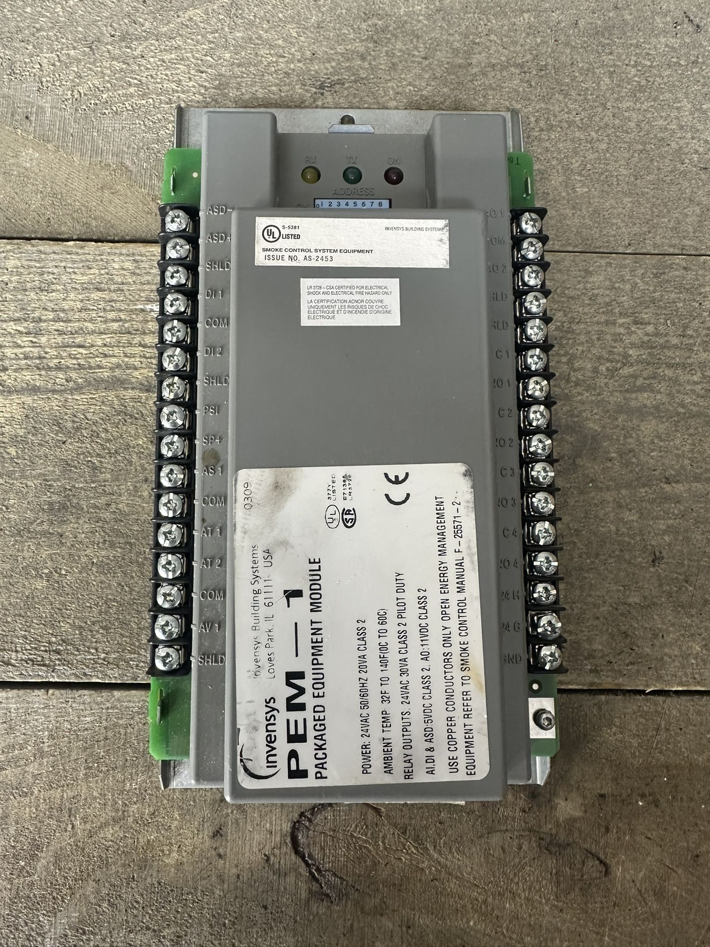 Invensys Building Systems PEM-1 Packaged Equipment Module 24vac AS-2453