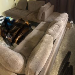 Chocolate Brown 9 seat couch