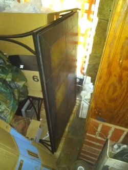 Nice Steel and Slate Heavy Coffee Table With Matching End Table 