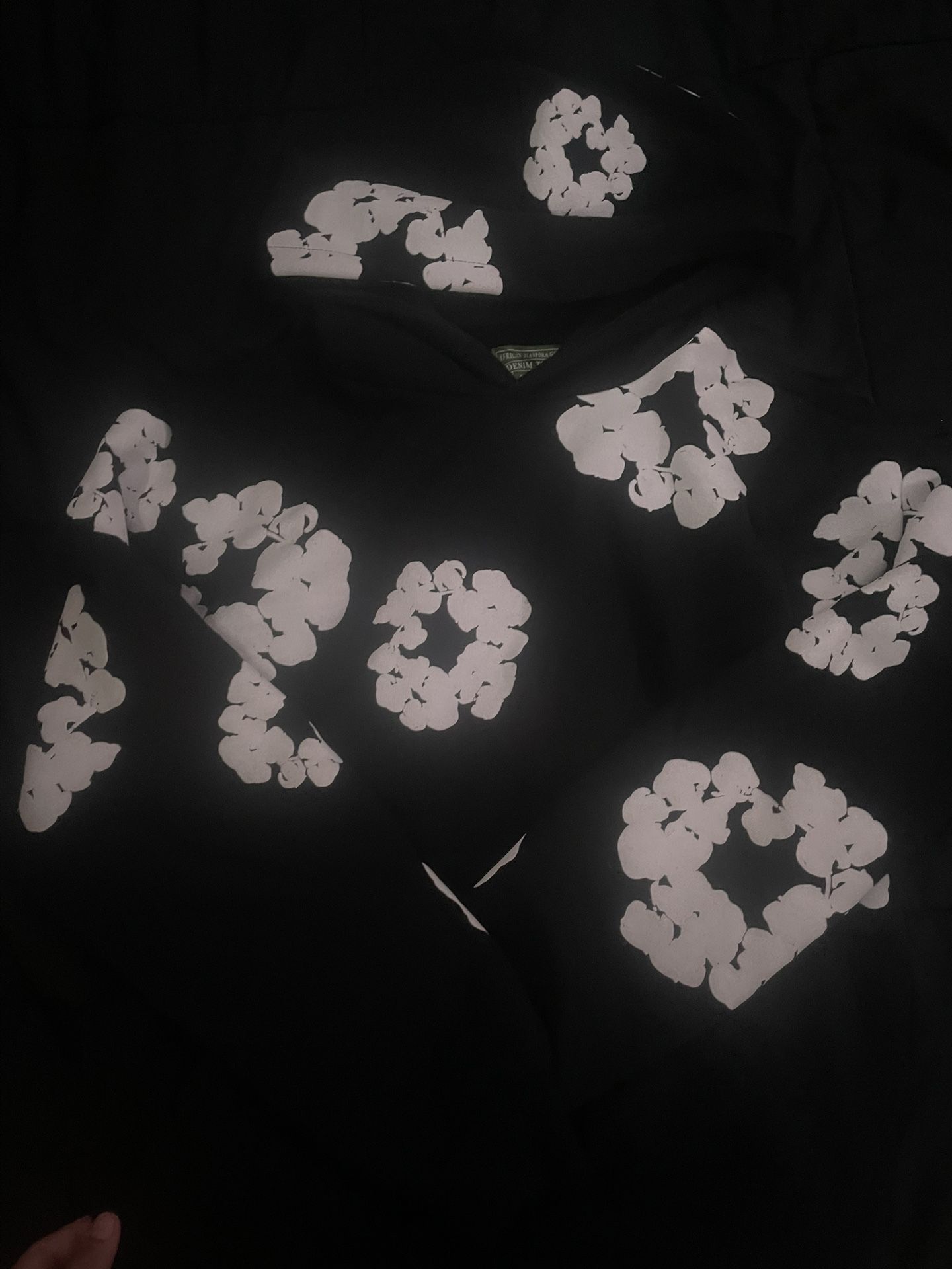 small denim tears hoodie black