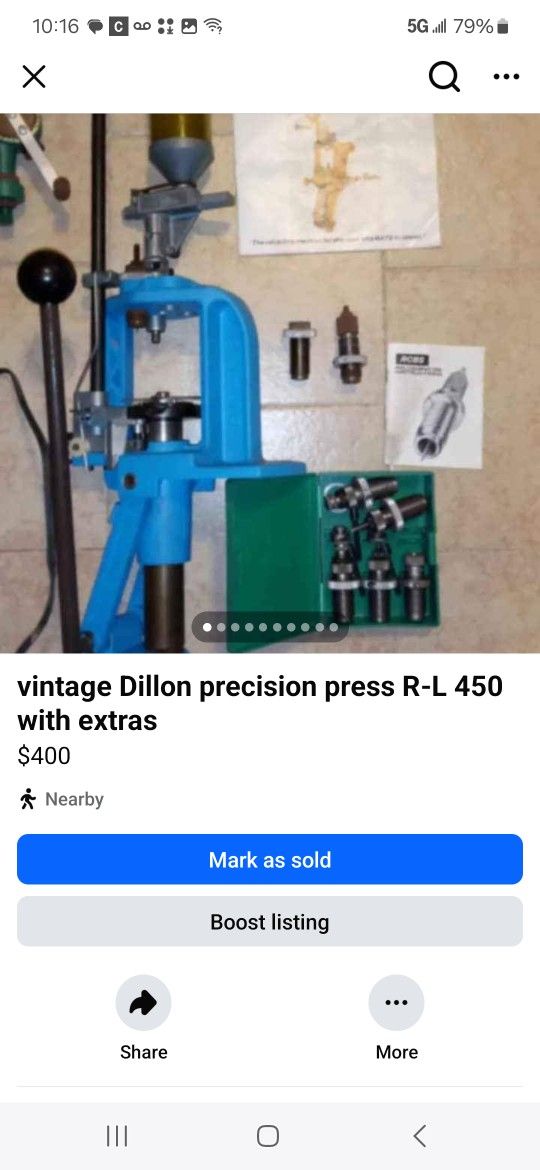 Vintage Pillion Precision Press R-L 450