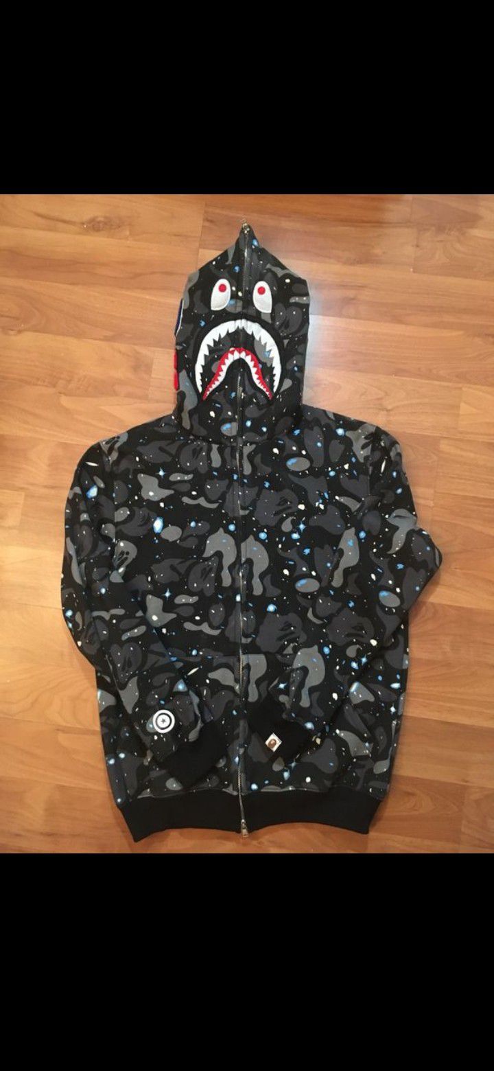 Bape shark jacket "space camo"