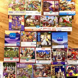23 Mostly 300 Piece Puzzles 
