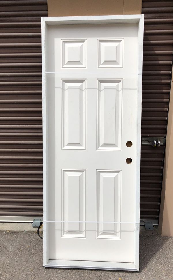 Exterior door with frame “fiberglass”30”W x 78”H for Sale in North Las