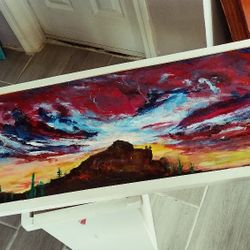 Custom Wood Acrylic Canvas Art Painting 
