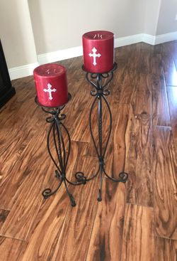 Beautiful candle holders with candles