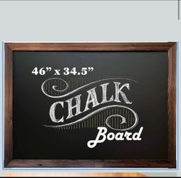 Big Loddie Doddie Magnetic Chalkboard - 46" x 34.5", Rustic Wood Frame. Russell/Boulder Area.