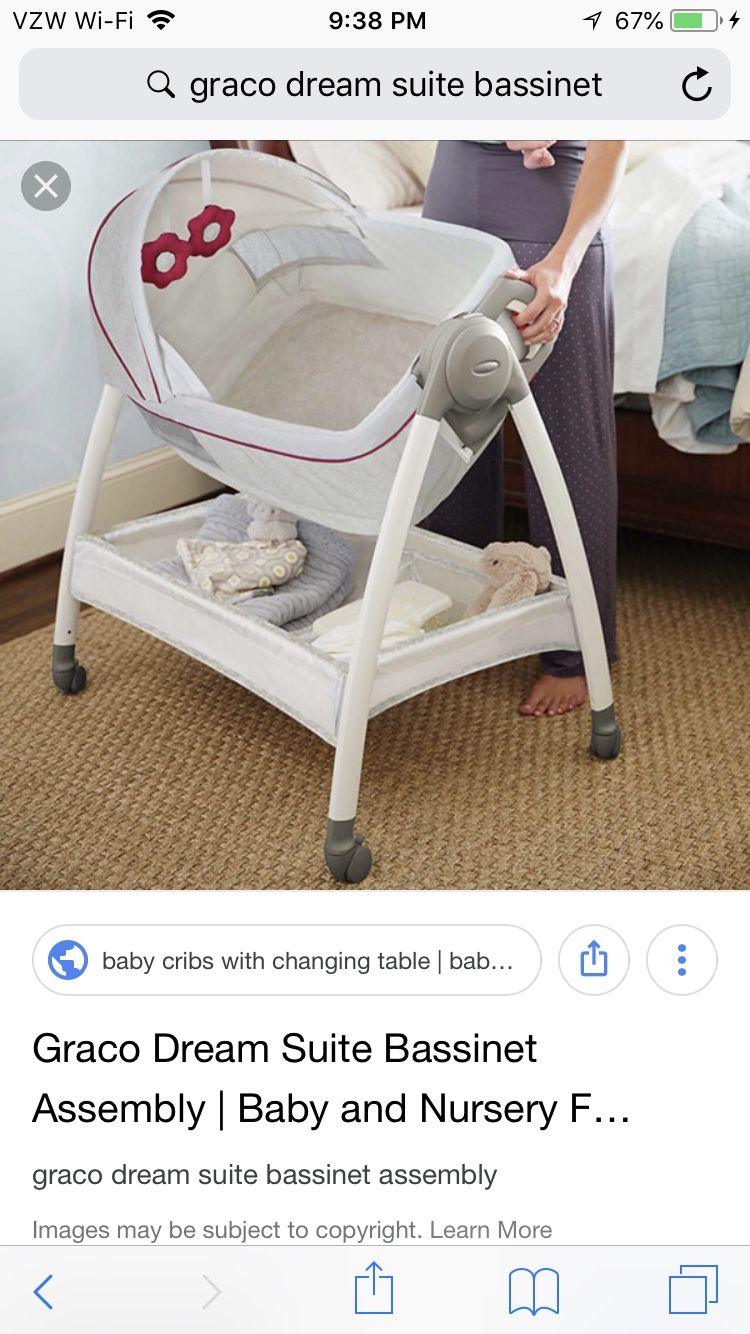 Graco dream suite bassinet changing table combo