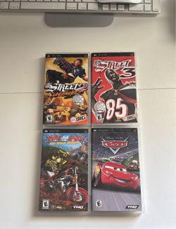 PSP Game Lot – NBA Street 2, NFL Street 3, Cars & MX vs. ATV – 4 Games