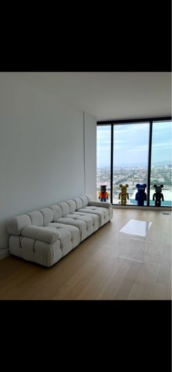 Sectional Sofa 3-Seat Velvet Upholstered