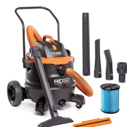 16 Gal. 7.0 Peak HP NXT Power Shop Vacuum HD1900 Wet Dry Vac with Cart, Fine Dust Filter, Pro Hose and Accessories