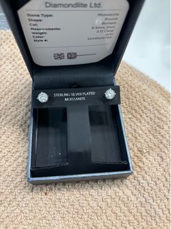 Moissanite diamond earrings