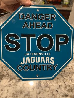 Jaguars Fan Stop Sign