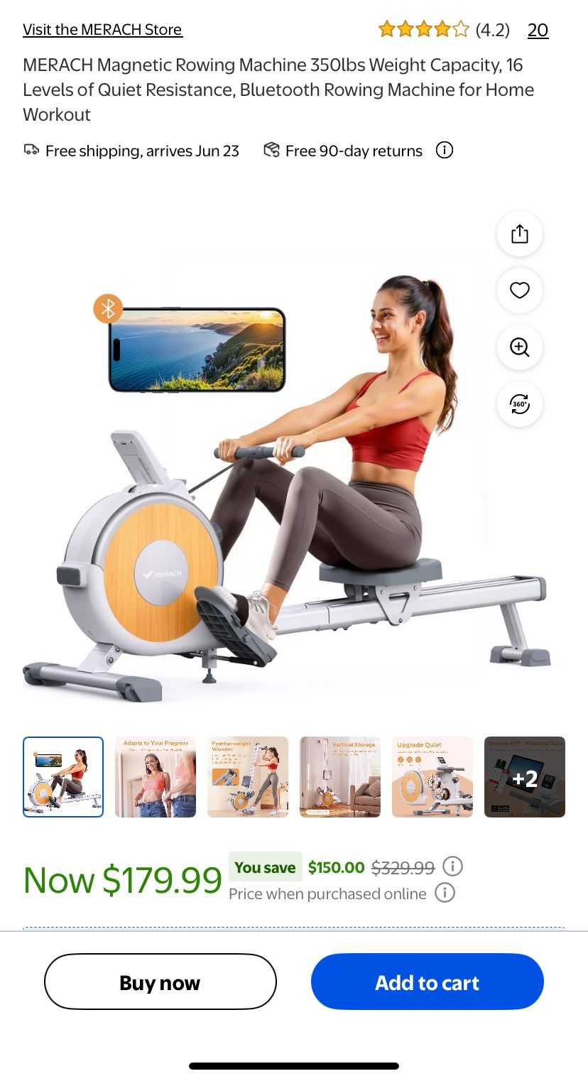 Like New Merach Rowing Machine