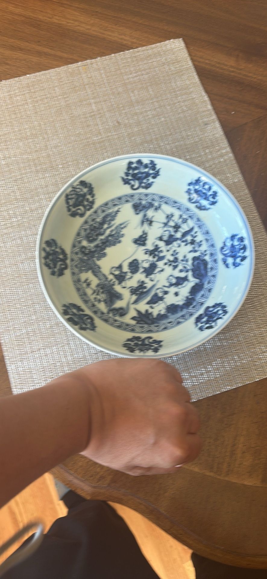 Antique China Ming Dystyne Plate