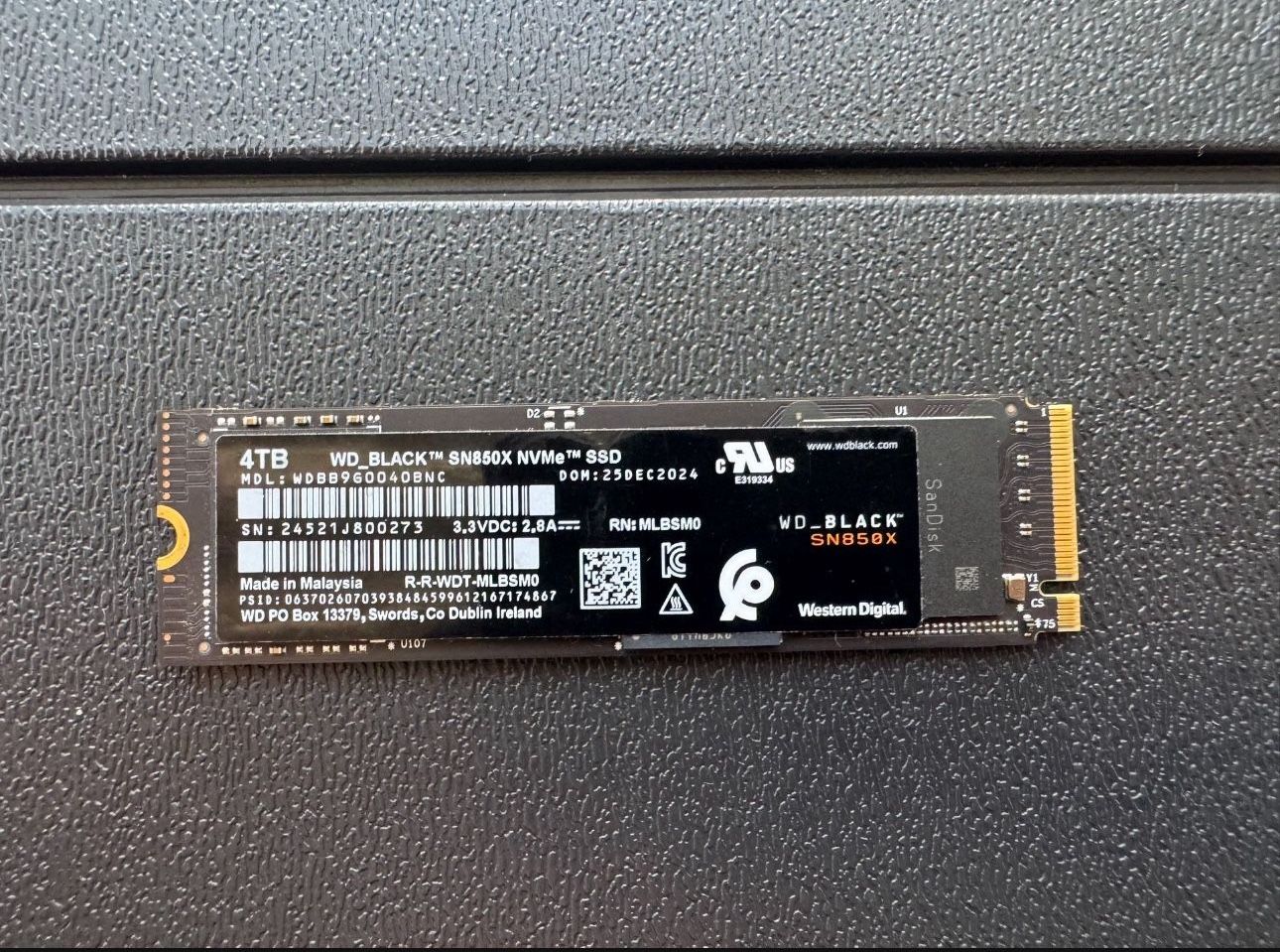 Western Digital SN850X 4TB M.2 SSD