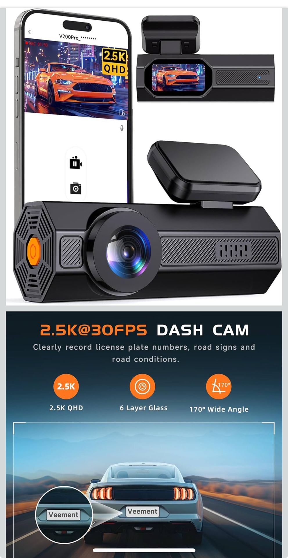 2.5K Car Dash Cam