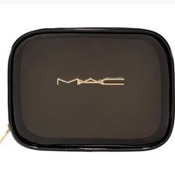 New— Mac Cosmetics Plastic black Pouch