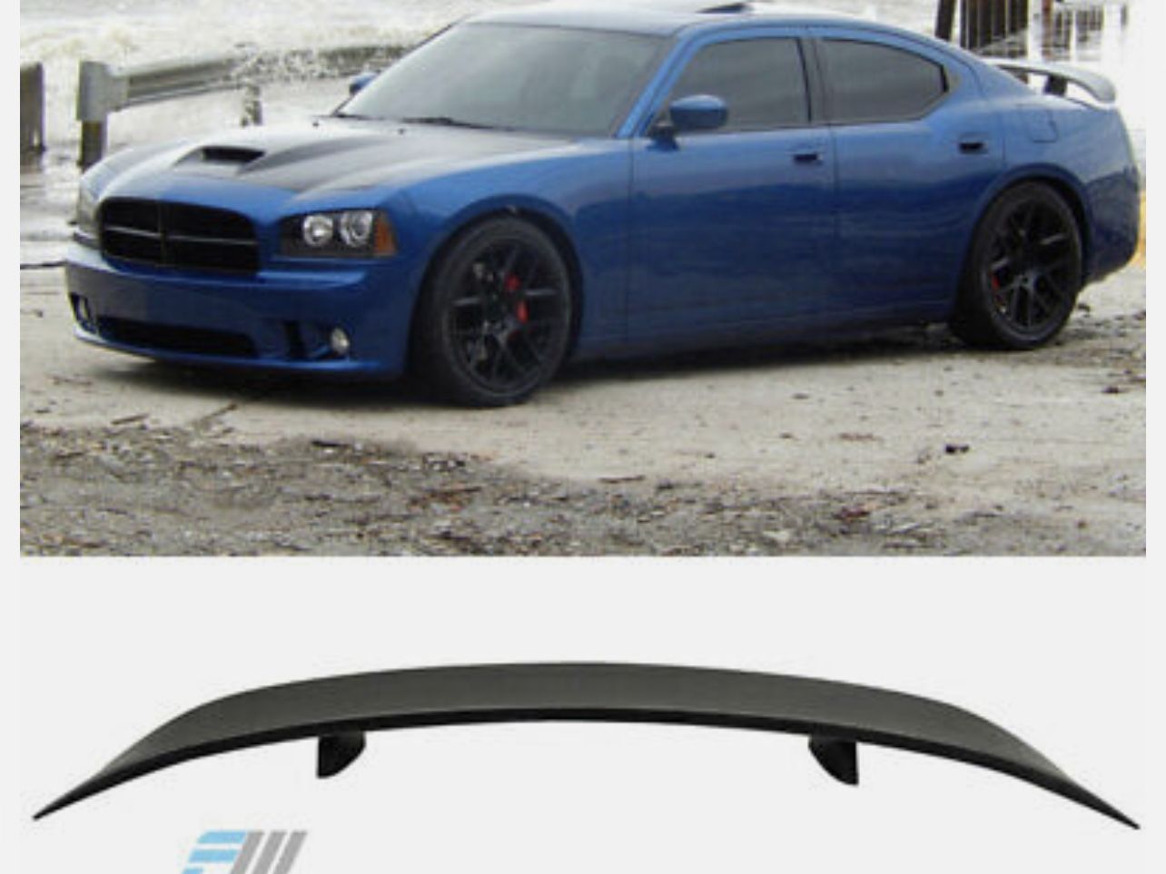 06 07 08 09 10 Dodge Charger SRT8 Rear Trunk Spoiler Wing ABS Matte Black