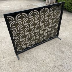 Antique fireplace Shield/cover (brass and metal)
