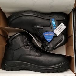 S Fellas by Genuine Grip 6060 Men's Black Leather Work Boots Size 12