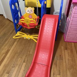 Kid Slide And Swing Set 