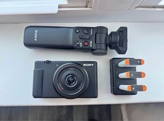 Sony ZV-1F Camera + Tripod + Extra Batteries
