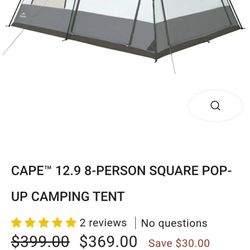 CAPE™ 12.9 8-PERSON SQUARE POP-UP CAMPING TENT
