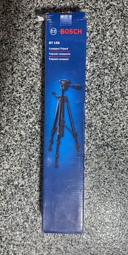 Bosch Compact Tripod with Extendable Height for Use with Line Lasers, Point Lasers, and Laser Distance Tape Measuring Tools