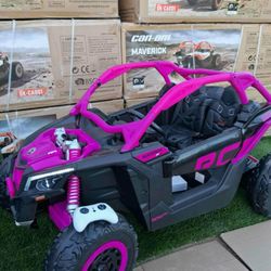 Ride On Can Am For Kids 48volts 4x4 All Wheel Drive With Rubber Tires & Parent Remote Or Kids Drive
