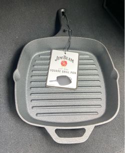 Jim Beam Square Grill Cast Iron Pan