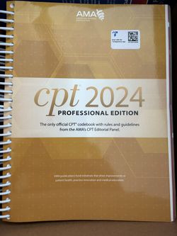 CPT professional 2024 edition by the American medical Association AMA